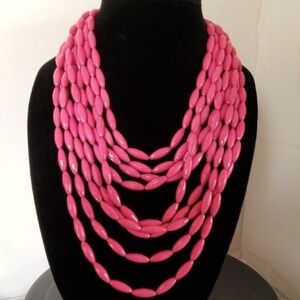 Elegant Pink Beaded Necklace